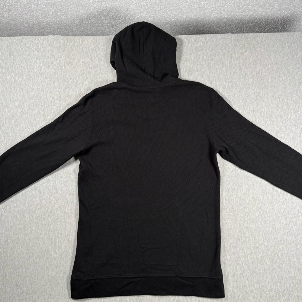 RVCA Waffle Knit Hoodie | Size M | Black Pullover Henley - Picture 6 of 7